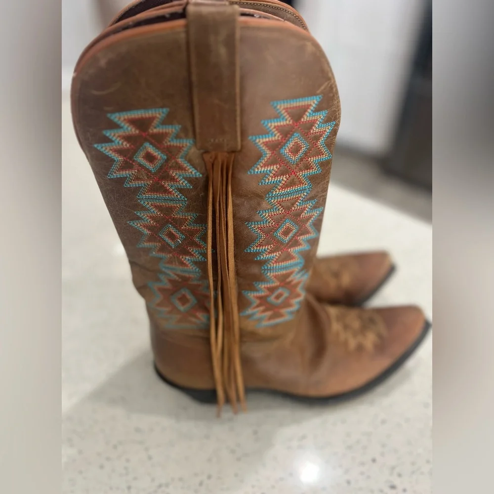 LAREDO WOMEN'S CHARMAYNE Cowboy Sz 9
WESTERN BOOTS SNIP TOE Teal - Picture 7 of 9